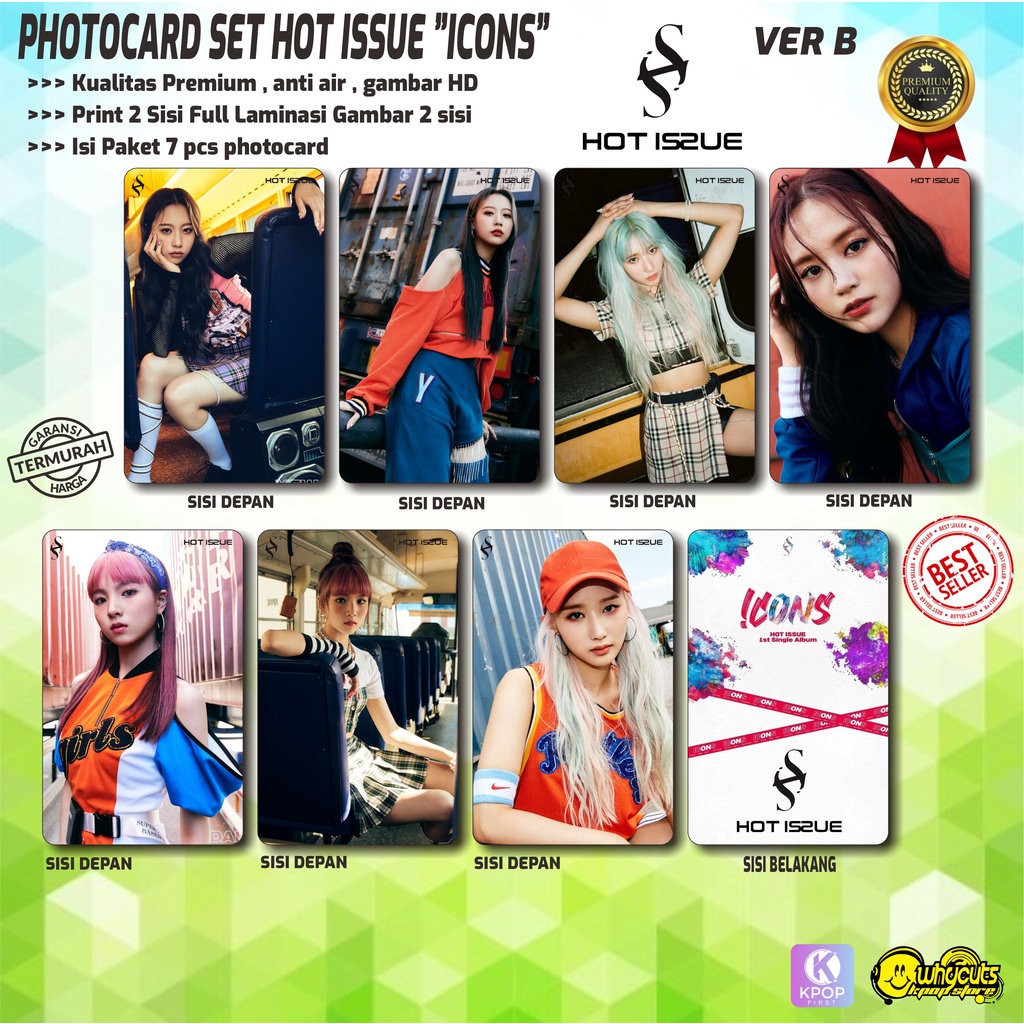 PHOTOCARD SET PC KPOP PREMIUM HOT ISSUE IKON  ( PRINT 2 SISI 7PCS )