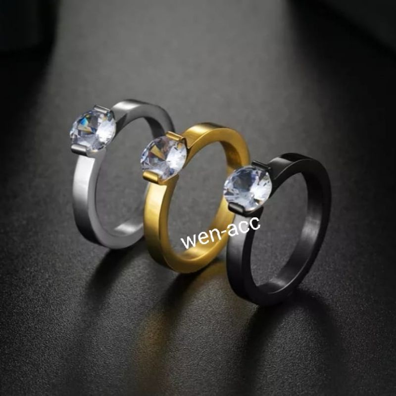 Cincin Permata Titanium Cincin Nikah Cincin Tunangan