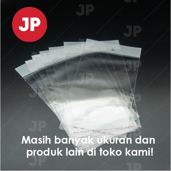 Plastik Opp perlize uk 15 x 21/18 (perlize)+3 /Kemasan Masker/Aksesoris/Opp Display, isi 100pcs/pack