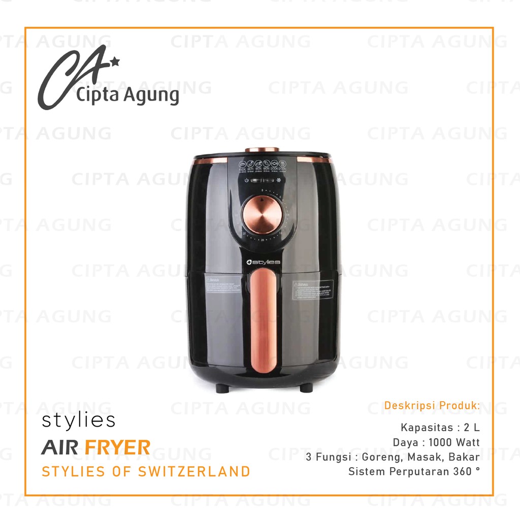 STYLIES AIR FRYER 2 L STYLIES OF SWITZERLAND