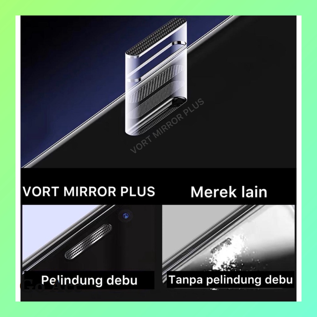 VORT MIRROR PLUS Tempered Glass KACA Iphone 6 6s 6g 7 8 6s+ 6+ 7+ 8+ X Xs Xr Max 11 12 Mini Pro