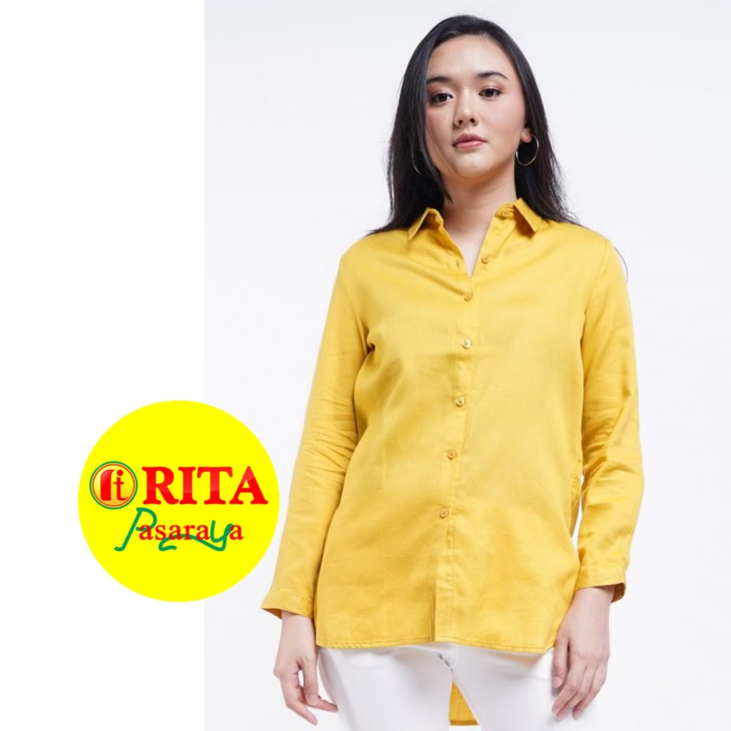 GEELA Kemeja Wanita / GEELA Kemeja Kuning Polos