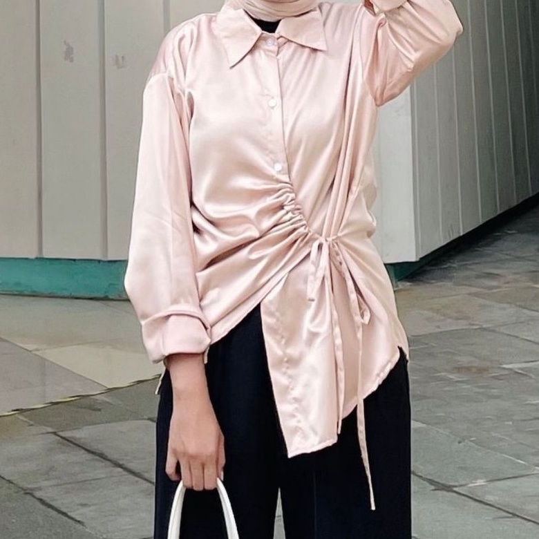 SILFA TOP BLOUSE // KEMEJA WANITA VARIASI KERUT SAMPING