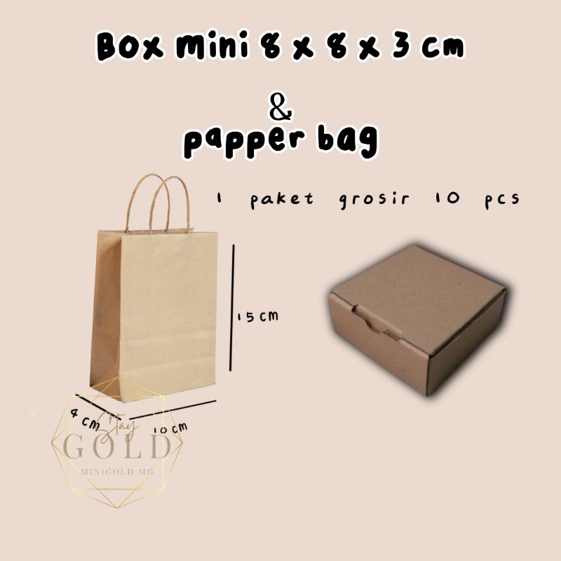 Kardus packing kecil online shop (olshop) uk 8x8x3 | kardus mini| box packing olshop mini |box  mini-1 paket 10 pcs