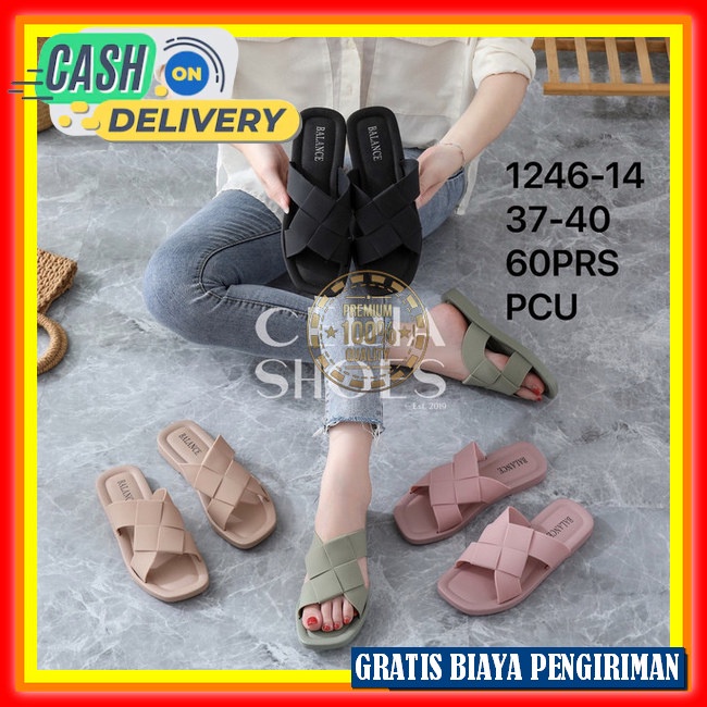 Sendal Slop Cewek Karet Terbaru Sendal Selop Jelly Wanita Kekinian Sepatu Sandal Kekinian Cewe Style