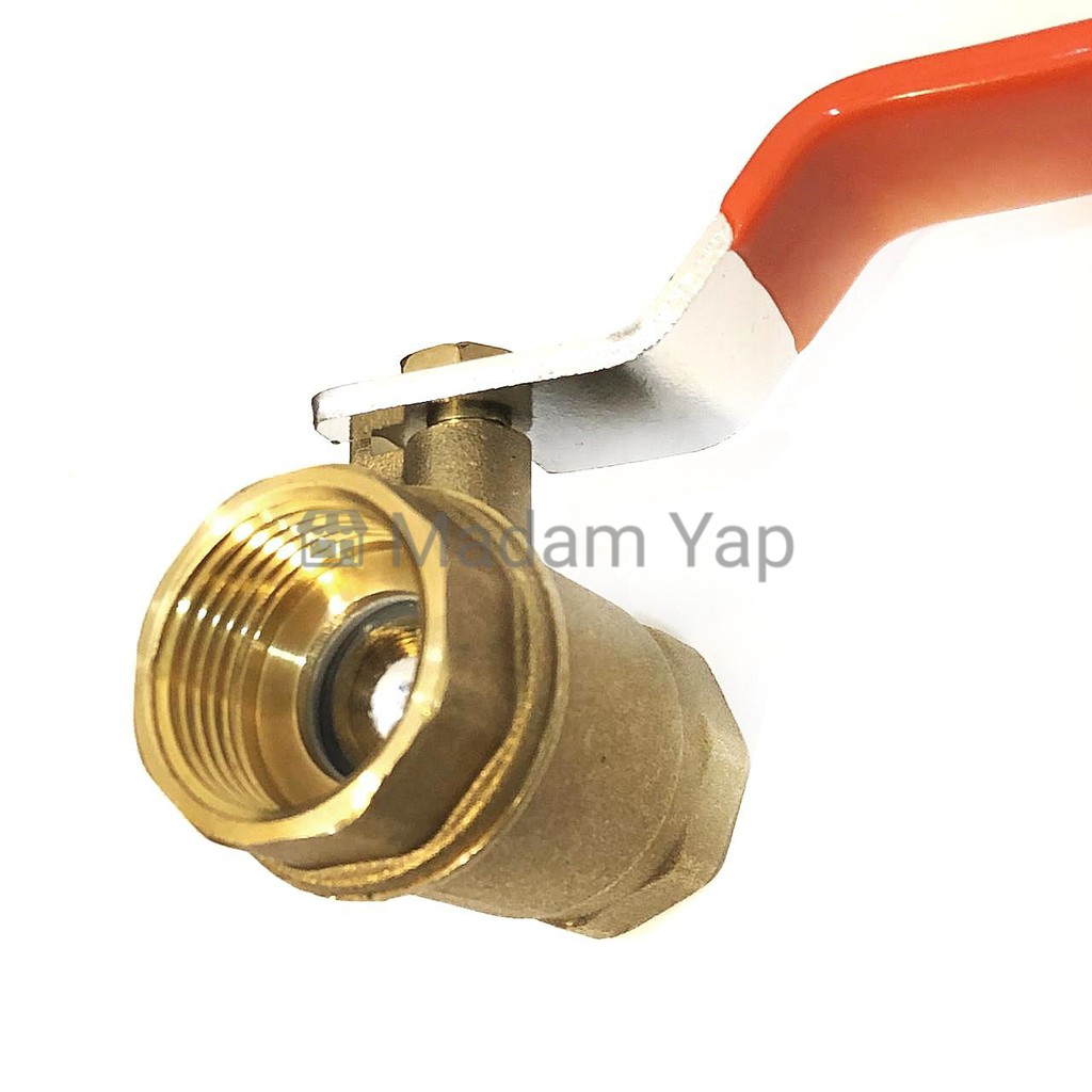 Ballvalve Stop keran Kuningan Drat Gagang Besi 1/2&quot; 3/4&quot; Inch