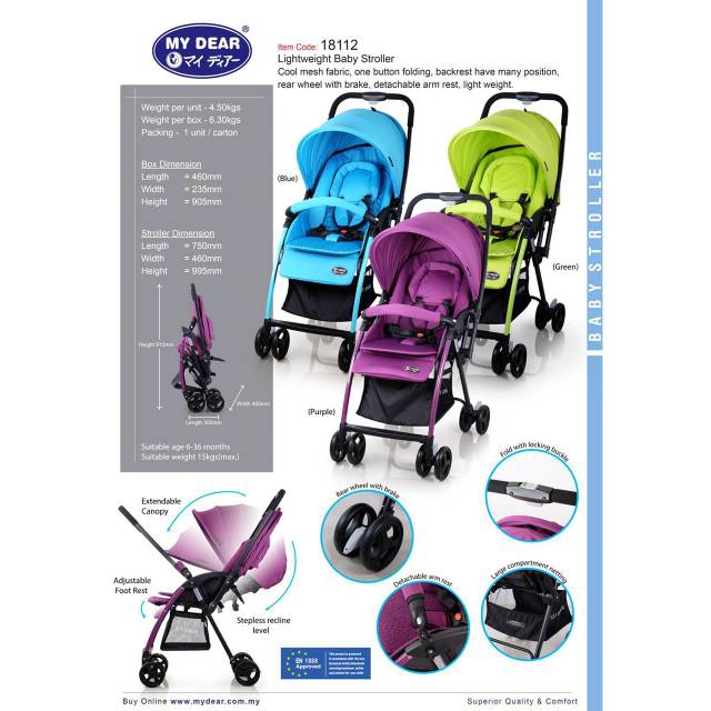 Stroller mydear 18112 premium