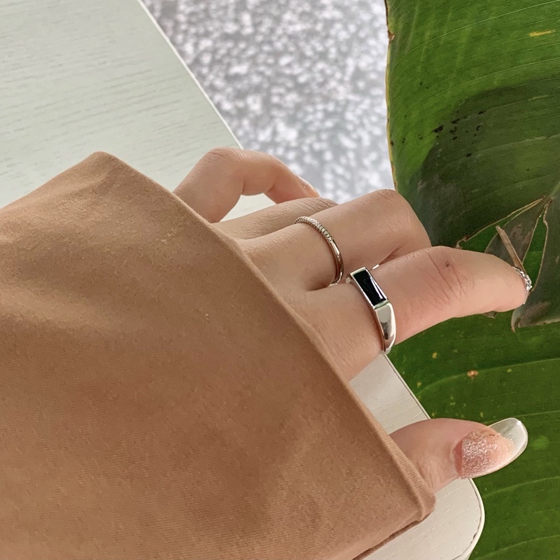 Zomi 2Pcs / Set Cincin Jari Telunjuk Gaya Retro Simple Untuk Wanita