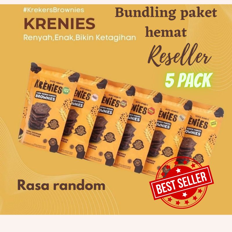 

Paket reseller krenies brownies kering cemilan kekinian oleh-oleh bandung
