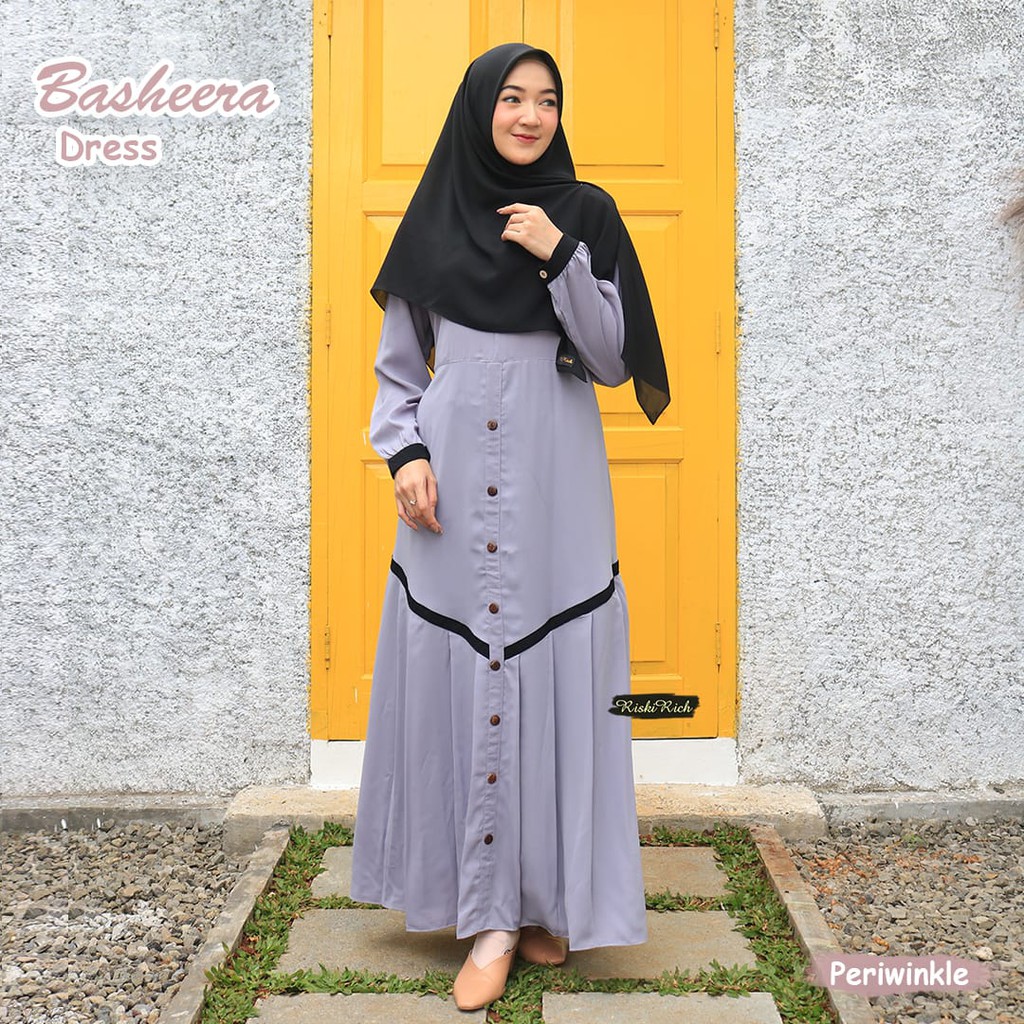 PROMO GAMIS POLOS BUSUI WOLFIS KANCING PERIWINKLE S BASHEERAH RISKIRICH
