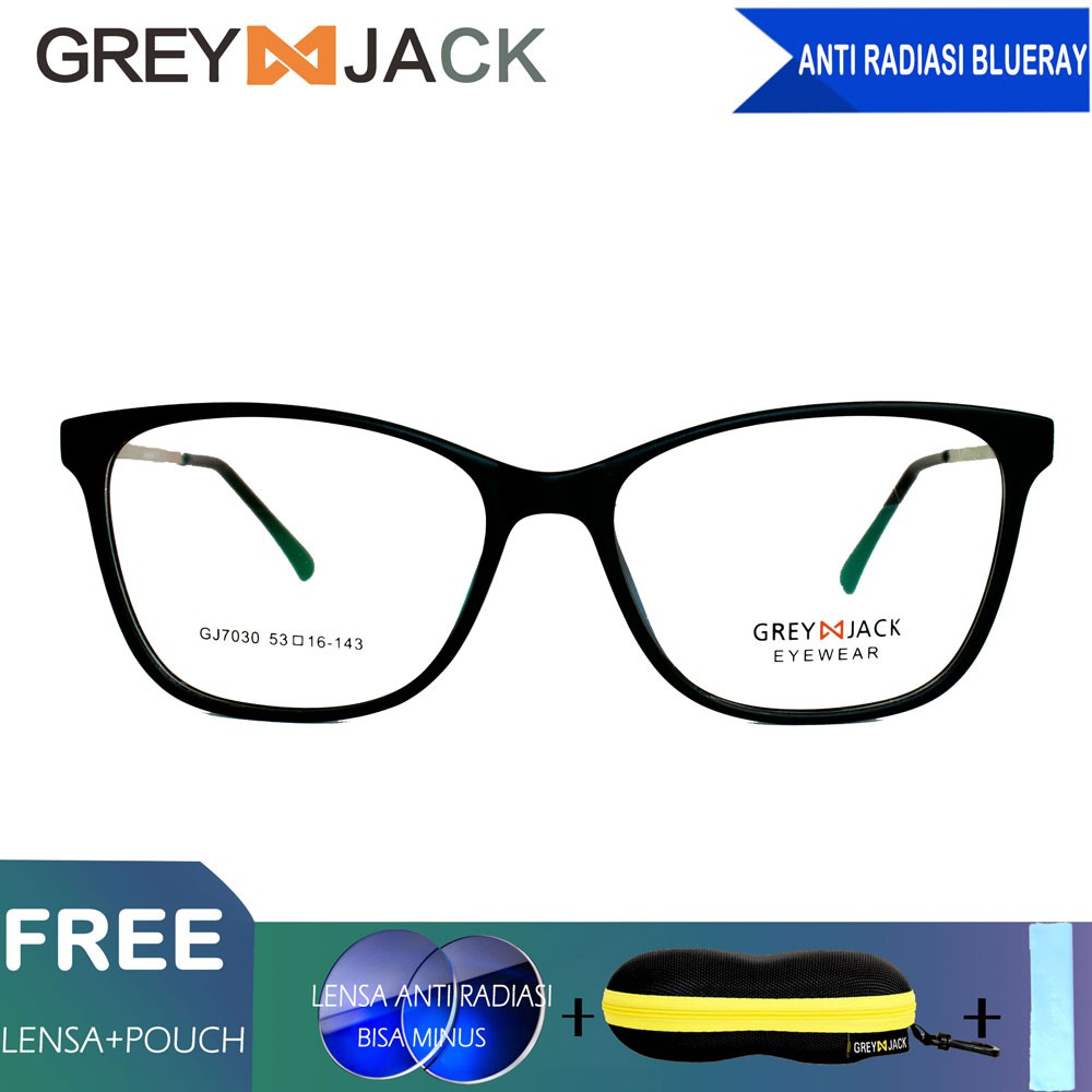 

Grey Jack Frame Kacamata anti radiasi Blue Ray/ Pria Wanita 7030