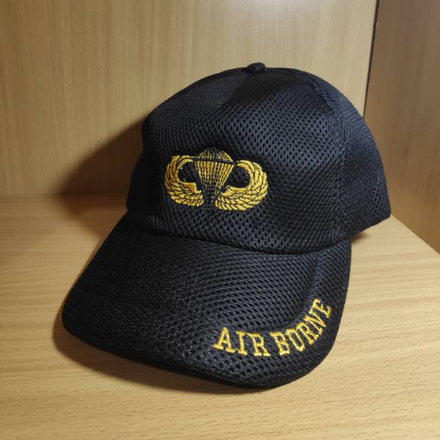 Topi Jala Bordir Airborne Bahan Doublemess