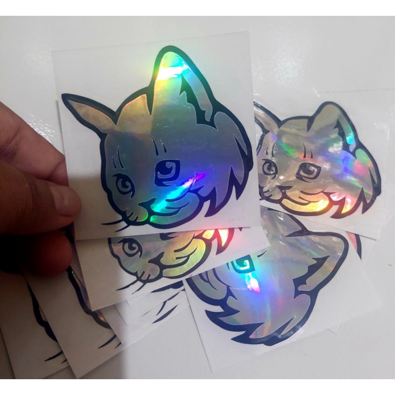 

Sticker kepala kucing stiker lucu