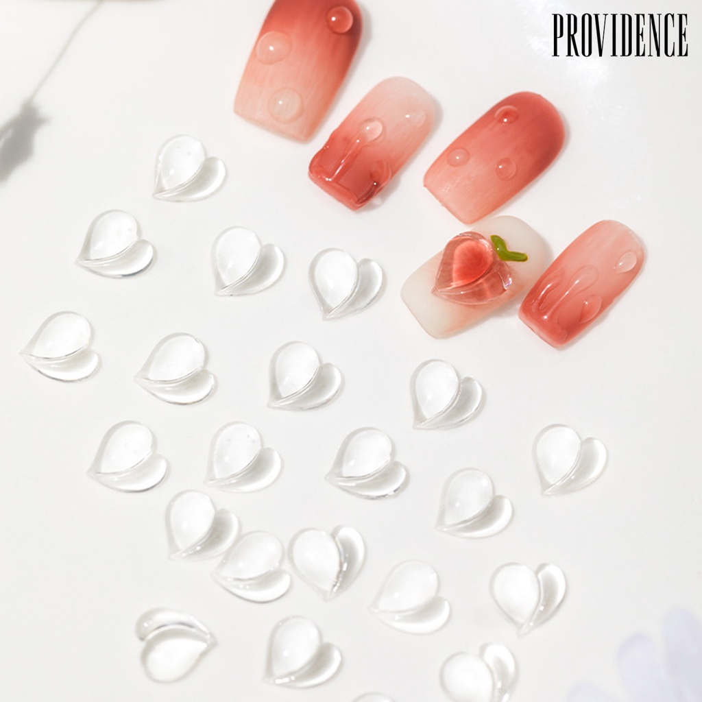 Providence 25Pcs / Set Ornamen Hati 3D Multifungsi Bahan Resin Untuk Aksesoris Nail Art DIY Charms