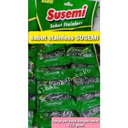 Sabut stainless Polytex 12,5 gr / sabut kawat cuci piring / sabut stainless reguler