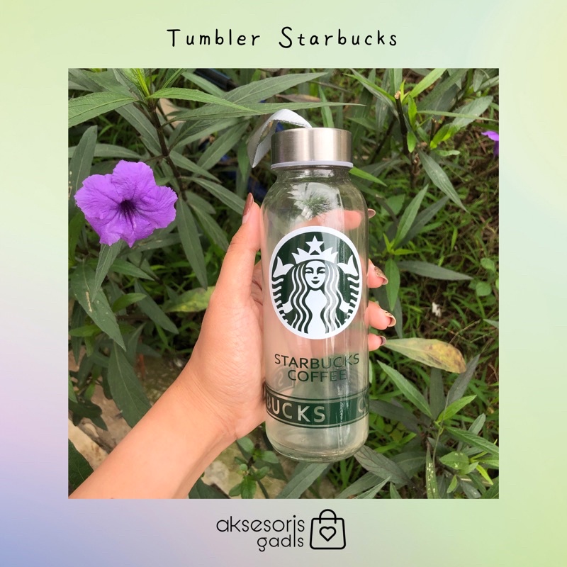 Tumbler Starbucks 300ML  /  Tumbler Starbucks kaca / Botol minum Starbucks / Botol minum kaca / boto