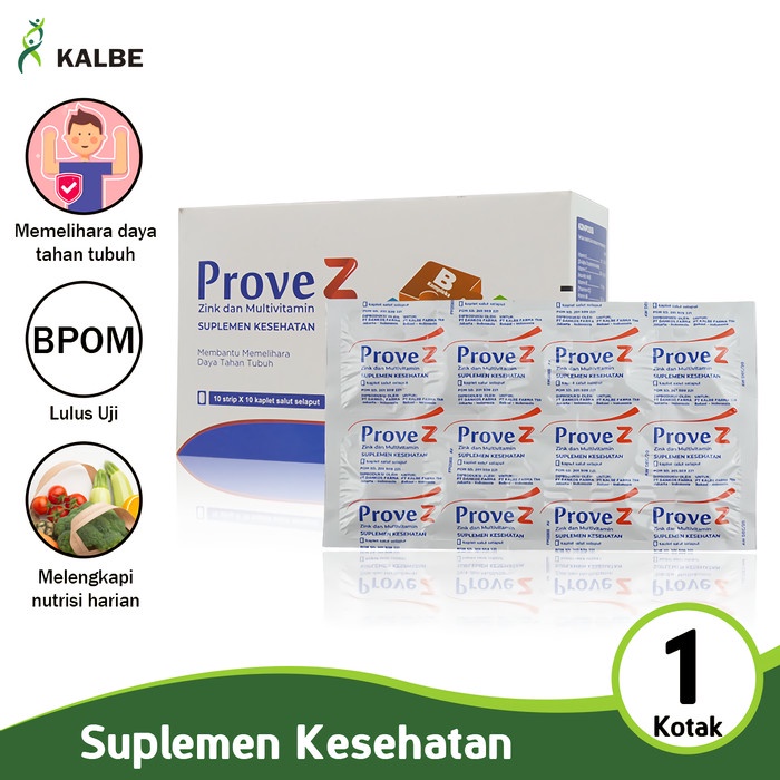 Kesehatan - Kalbe Suplemen Kesehatan Kaplet 1 Box Prove Z Sah-Prove-Z