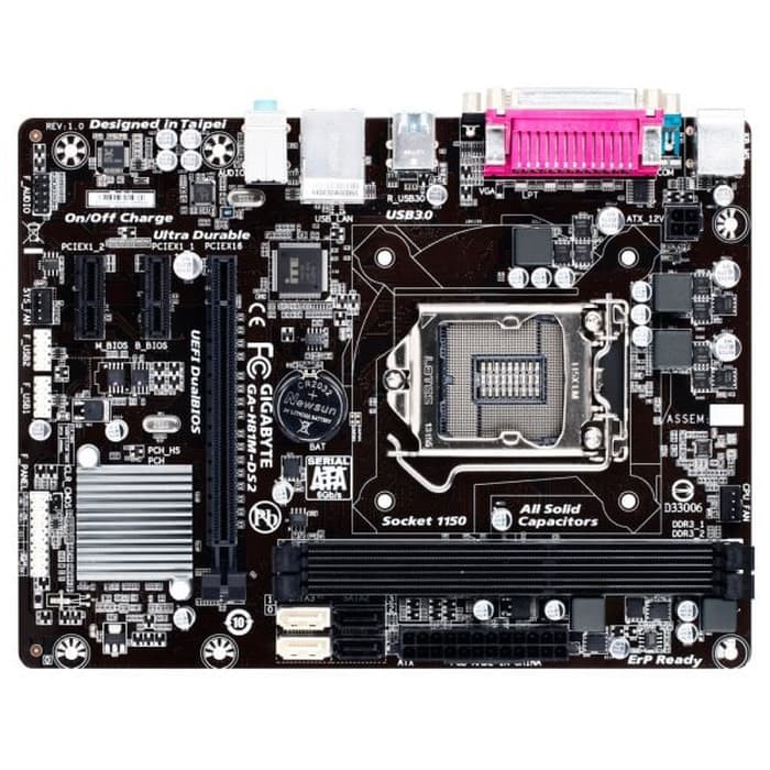 GIGABYTE GA-H81M-DS2 (LGA1150, H81, DDR3, SATA3, USB3)