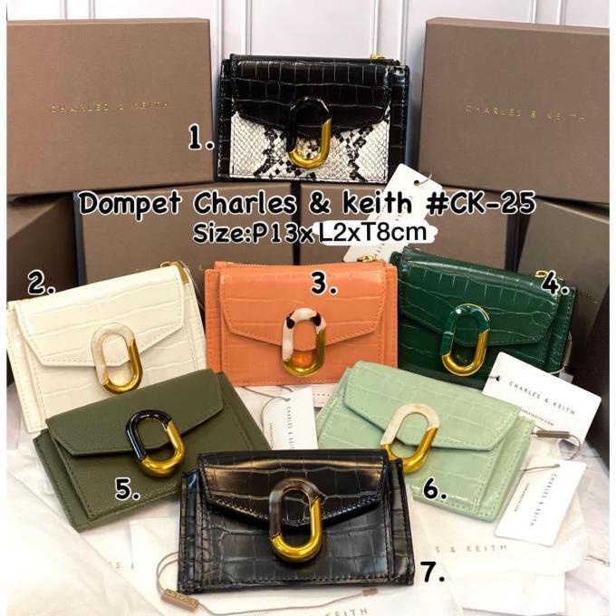 DOMPET KARTU WANITA CHARLES N KEITH CARD HOLDER CROC STONE #025 termurah