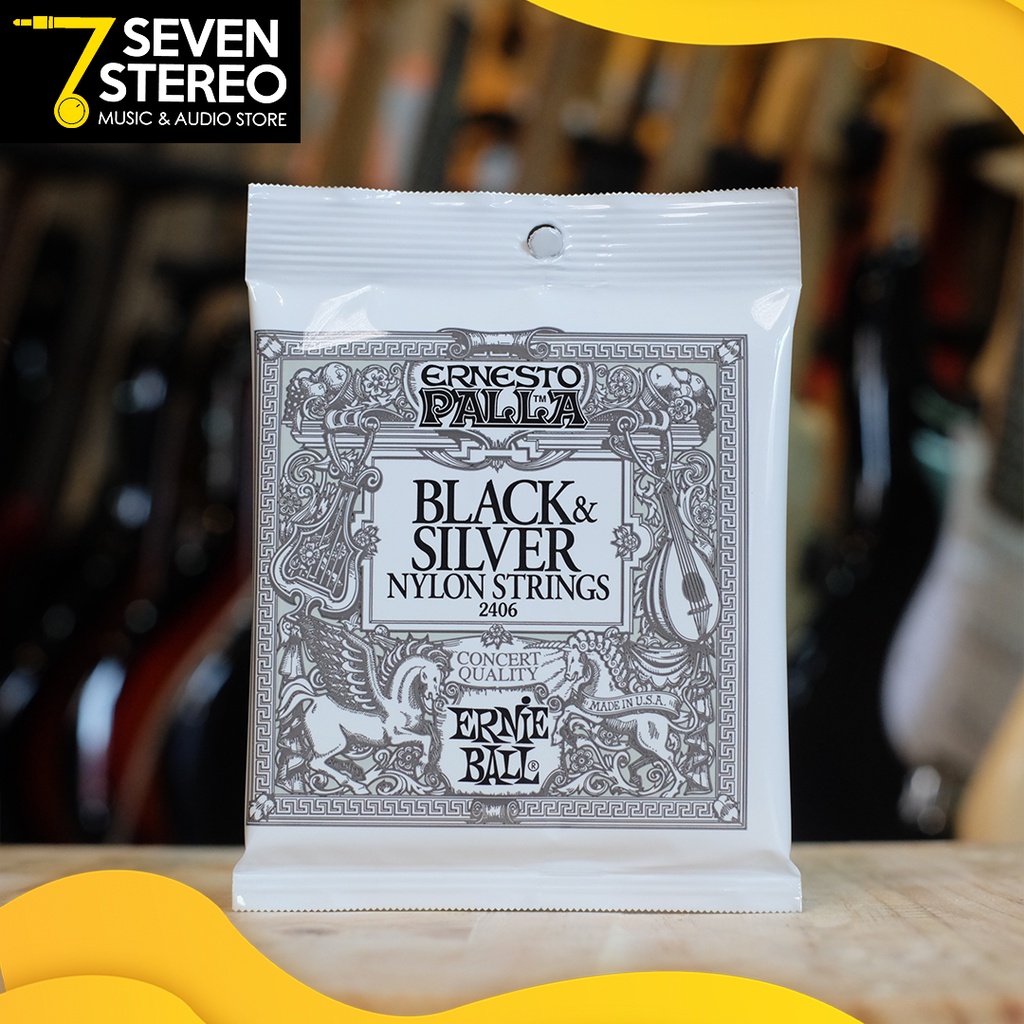 Ernie Ball 2406 Black &amp; Silver Nylon Classical Guitar String