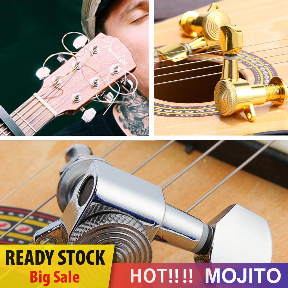 Mojito*6pcs 6R Inline Guitar String Peg Locking Tuners Tuning Pegs Machine Heads