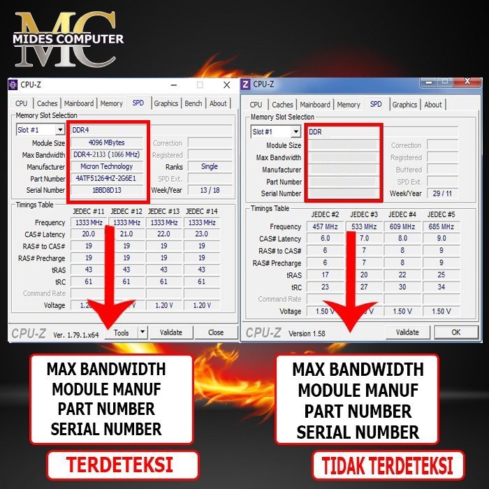 RAM MEMORY PC / RAM PC DDR4 4GB PC-2400