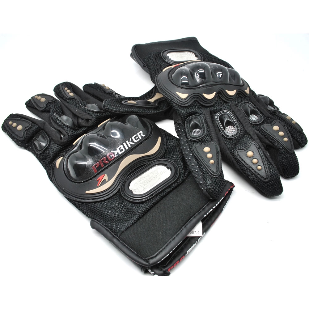 TAFFSPORT-Pro Biker Sarung Tangan Motor dengan Touch Screen Size L - Hitam