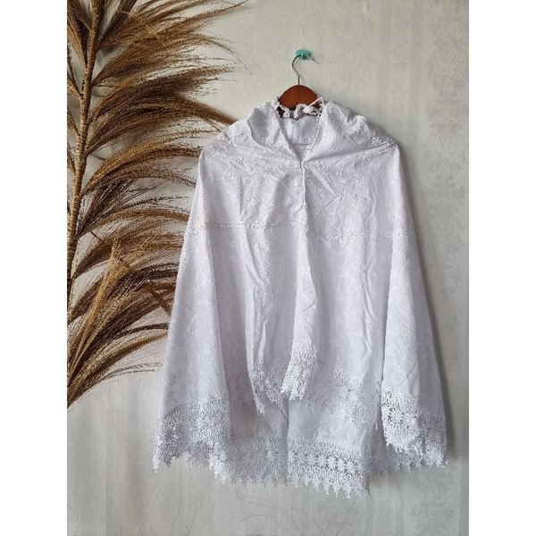 PERLENGKAPAN HAJI DAN UMROH// BERGO UMROH PUTIH// JILBAB BERGO KATUN PARIS JEPANG