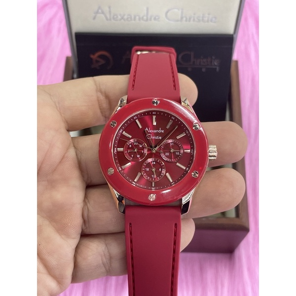 alexandre christie 2989bf wanita merah rosegold