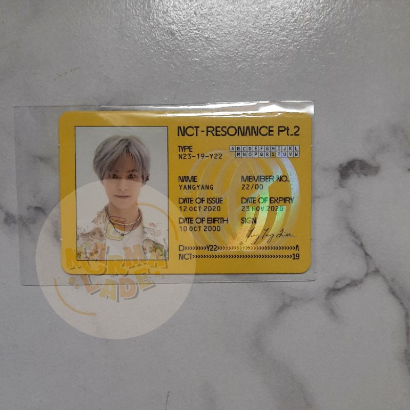 ID Card Yangyang NCT