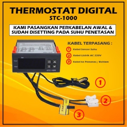 Jual Thermostat Termostat Digital STC-1000 Untuk Mesin Tetas Telur Full ...