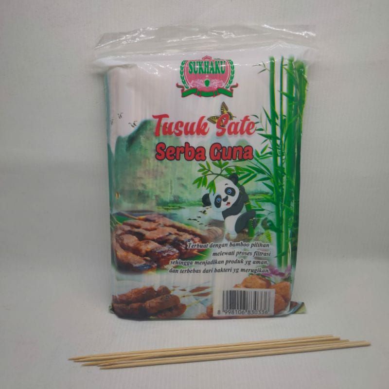 Tusuk Sate Serba Guna Tusuk Sate Bamboo Import Isi +/- 500 gram