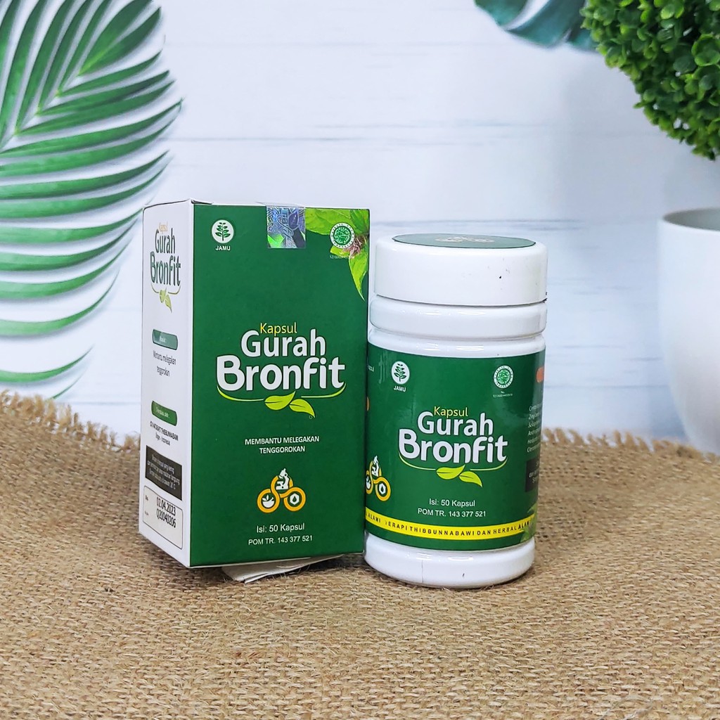 Gurah Bronfit Obat Asma-Oba Flu-Obat Bronkitis-Obat Sinusitis (isi 50 Kapsul)