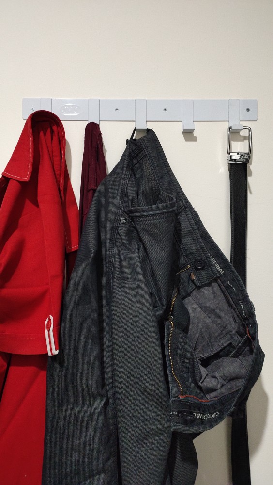 Gantungan Baju Dinding 5 Kait / Gantungan Serba Guna Tipe Neo (putih)