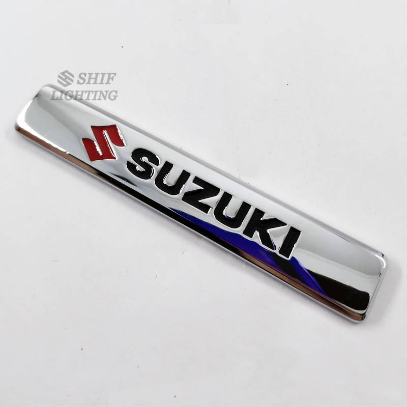 1pc Stiker Emblem Logo SUZUKI Bahan Metal Untuk Fender Samping Mobil SUZUKI