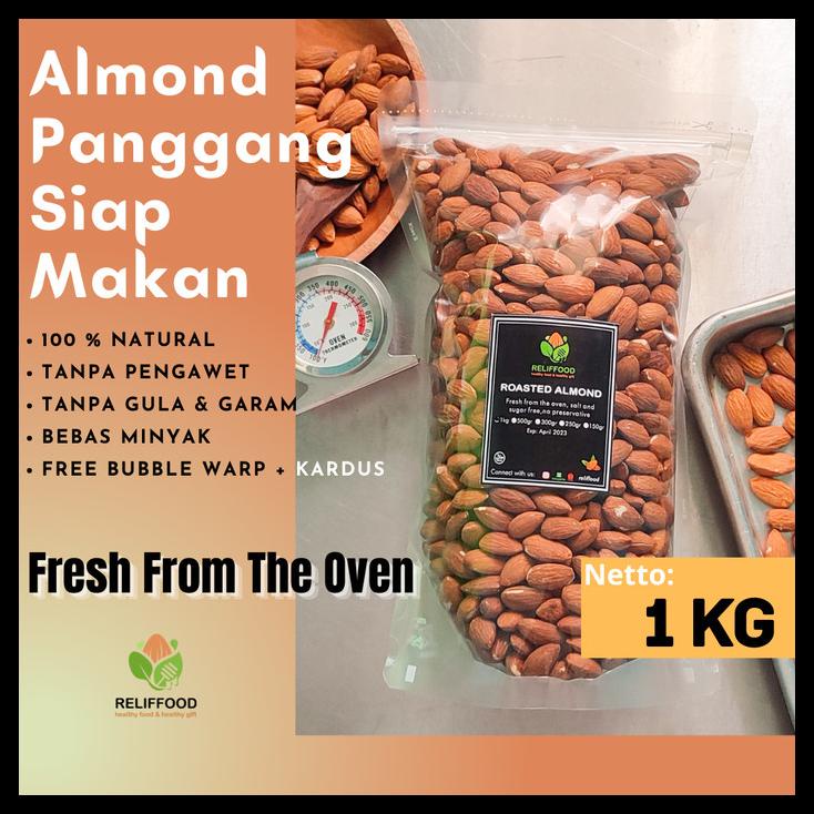 

DISKON TERBATAS !!! ALMOND PANGGANG 1 KG - ROASTED ALMOND TERLARIS