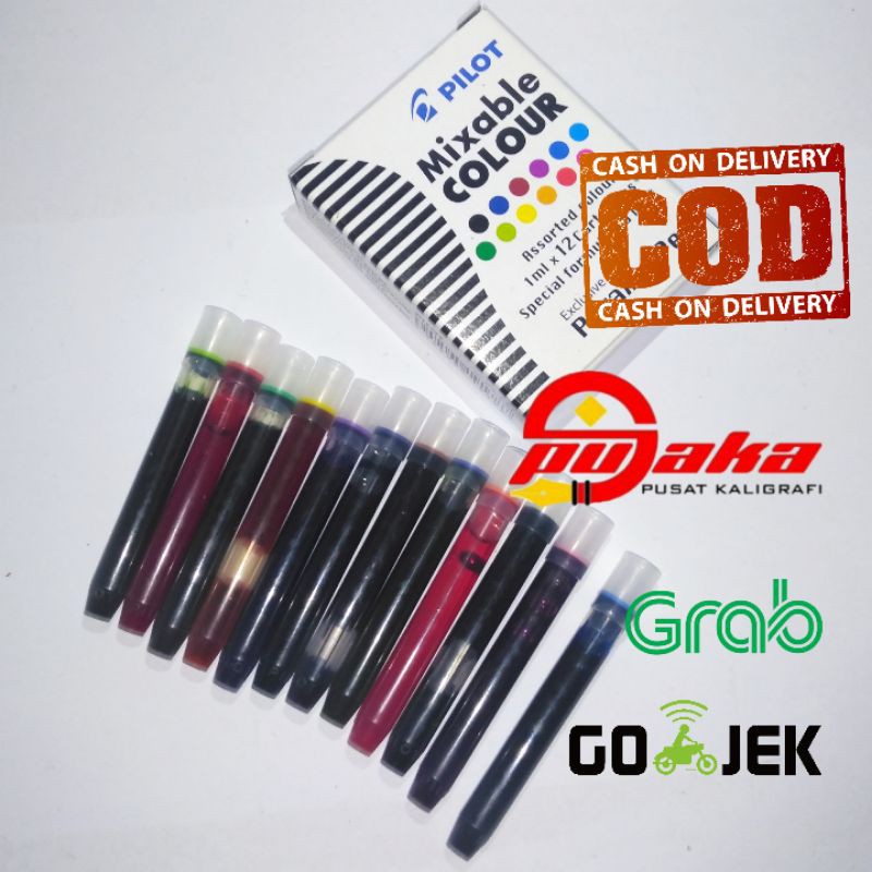 

Catridge Pilot Parallel Pen 1ml x 12 Warna