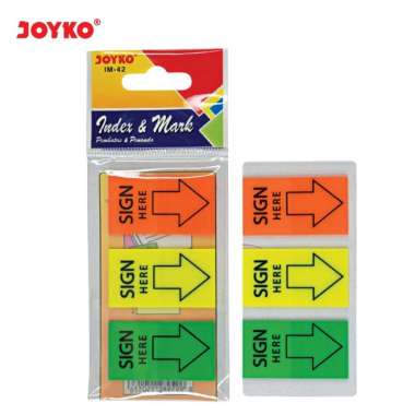 

Pembatas Buku / Memo Stick Tempel / Label Sign Here (5 PLY) / Index & Memo IM-42 (Sign Here) Joyko