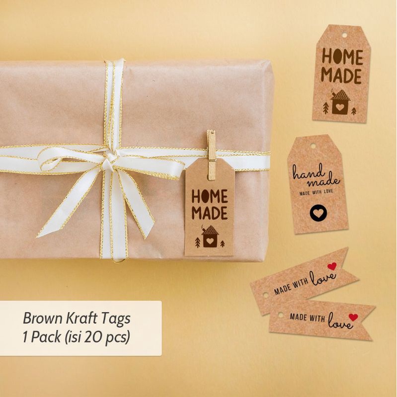 

KRAFT HANG TAG - GIFT TAG HANDMADE HOMEMADE