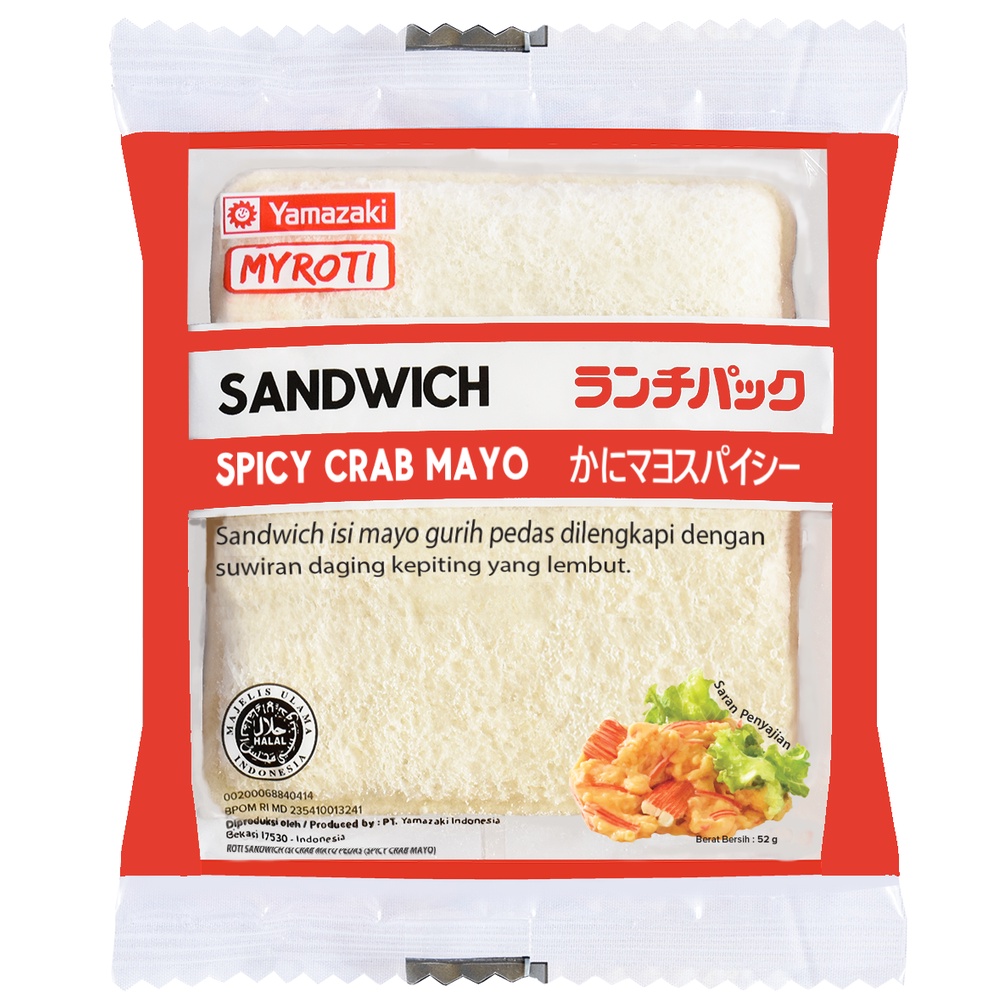 

ROTI SANDWICH ISI CRAB MAYO PEDAS