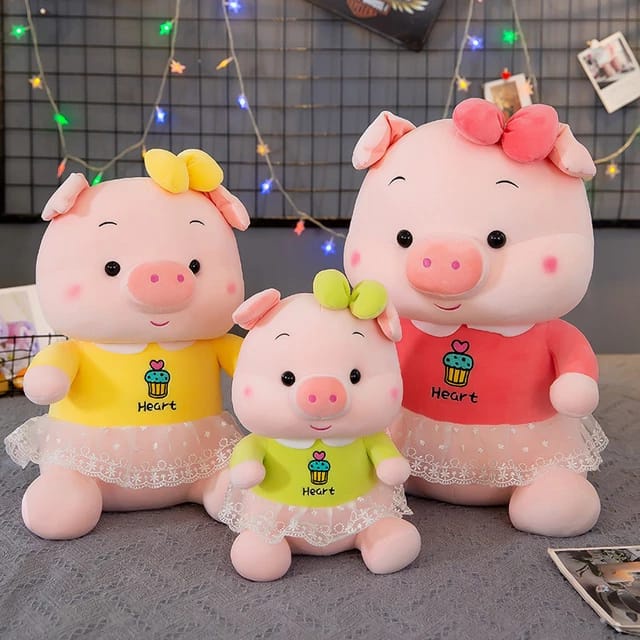 Boneka Pig Piggy Pakai Rok Renda Terbaru Boneka Babi Besar Halus Lembut dan Lucu Ber SNI