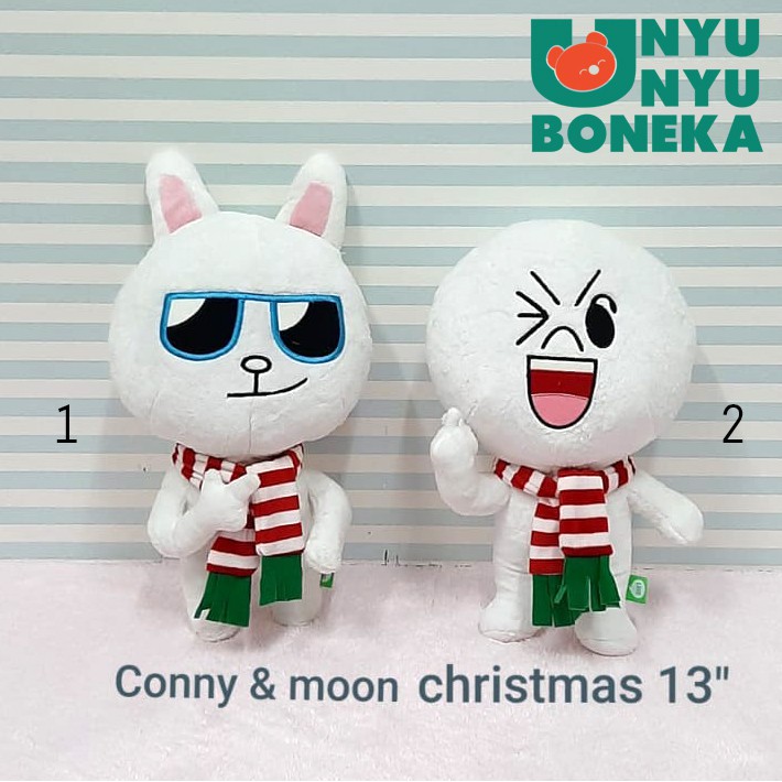 boneka Line cony moon 35cm natal merry chrismast souvenir line friends syall