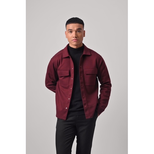 SHACKET JACKET PREPPSTUDIO MAROON SIZE M