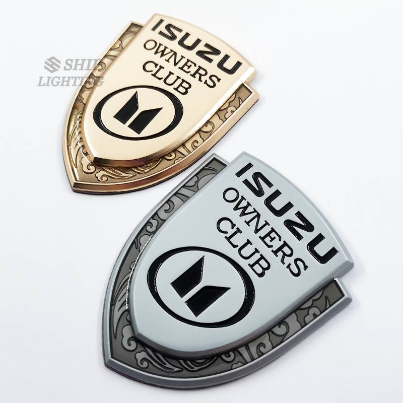 1pc Stiker Emblem Logo ISUZU OWNERS CLUB Bahan Metal Untuk Dekorasi Motor ISUZU