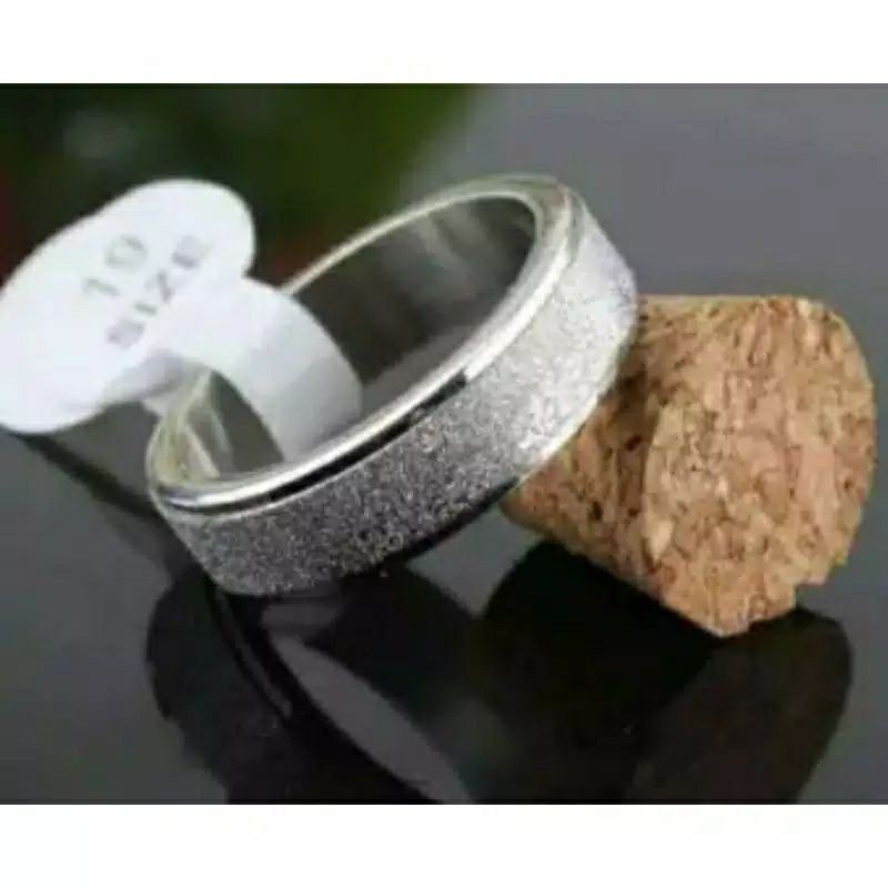 Fourfashion Cincin Pasir Silver stainless steel