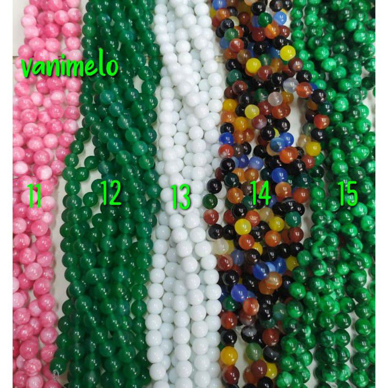 COD✅ Bahan Craft Batu Alam Bulat 10mm Ready Stok