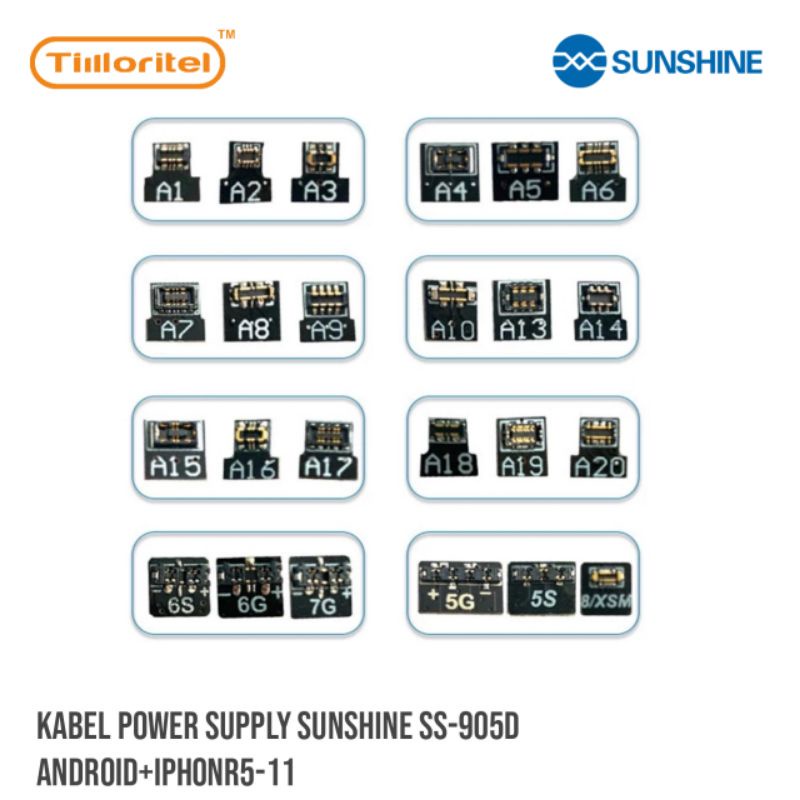 KABEL POWER SUPPLY SUNSHINE SS-905D ANDROID-IPHONE 5-11