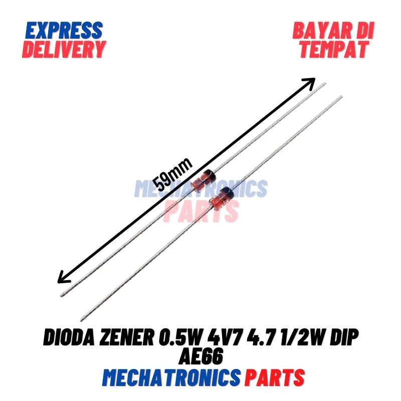 [SMC-9105] DIODA ZENER 0.5W 4V7 4.7 1/2W DIP AE66