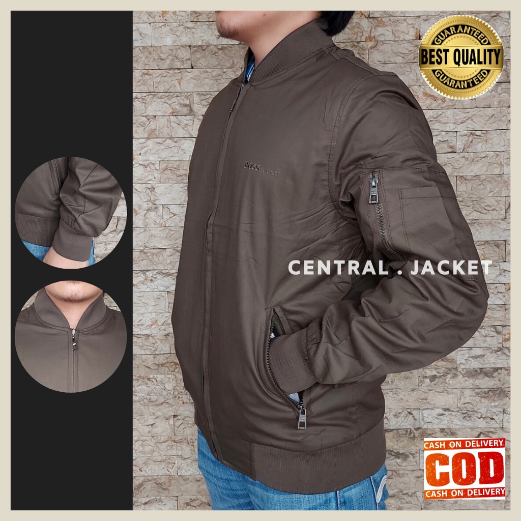 JAKET EBOSS CLASSIC BOLAK BALIK BOMBER - JAKET IMPORT BOMBER ORIGINAL 2in1