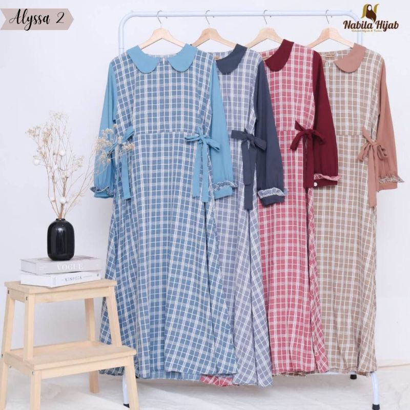 set gamis khimar Alyysa by Nabila Hijab